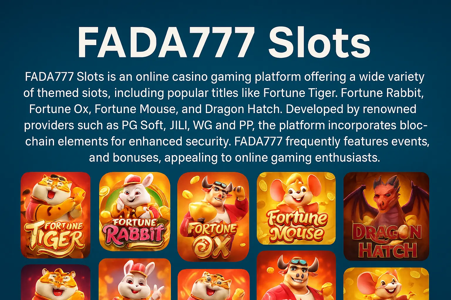 Jogos de Slot no Casino Online FADA777
