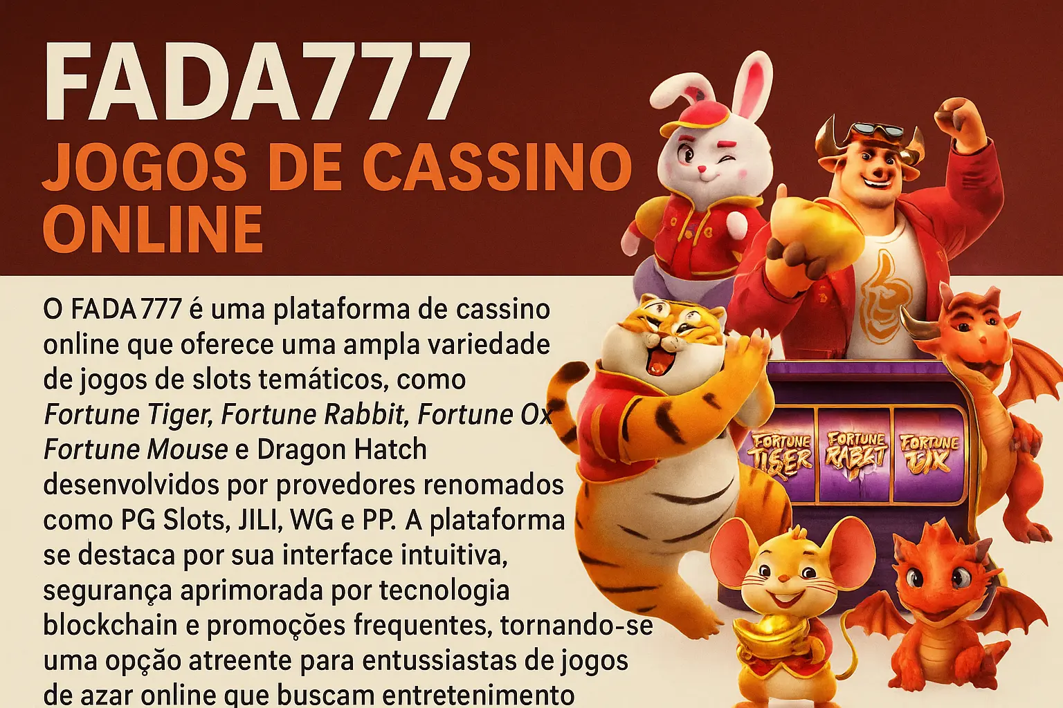 Jogos de cassino online FADA777